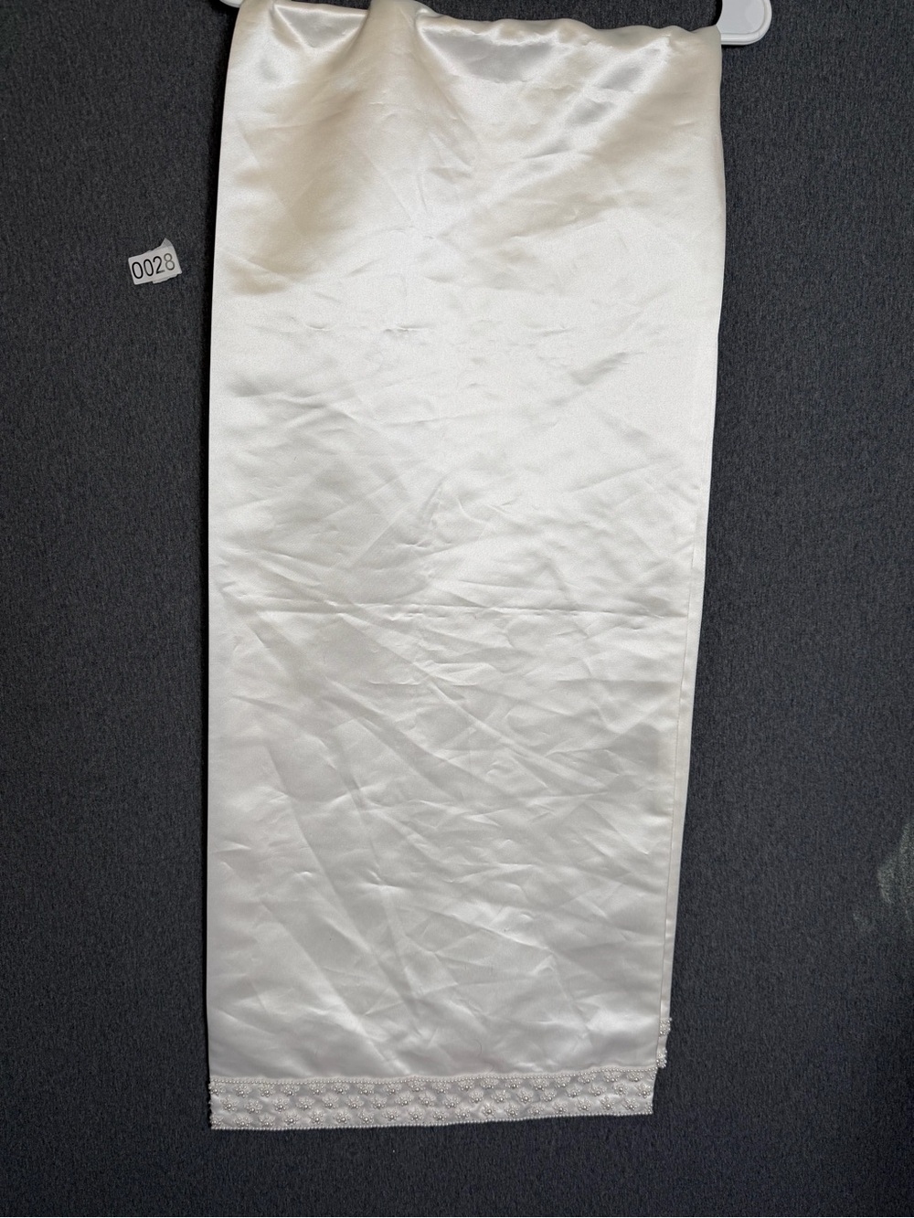Ladies Satin Embroiderer Wedding Shawl in White